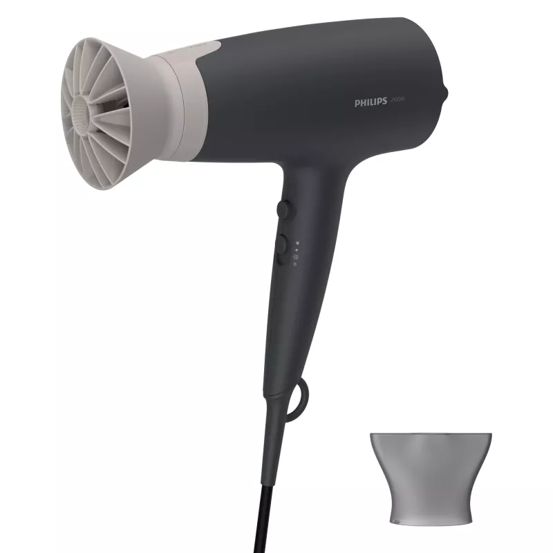 Plaukų džiovintuvas Philips 3000 series BHD351/10 — 2100 W, joninis, 6 šilumos/6 greičių, vėsus oras, koncentratoriaus antgalis