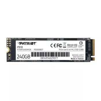 PATRIOT MEMORY SSD - 240GB - P310 (PCI-E 3.0 x4, NVMe 1.3, M.2 2280)