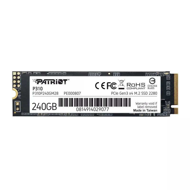 PATRIOT MEMORY SSD - 240GB - P310 (PCI-E 3.0 x4, NVMe 1.3, M.2 2280)