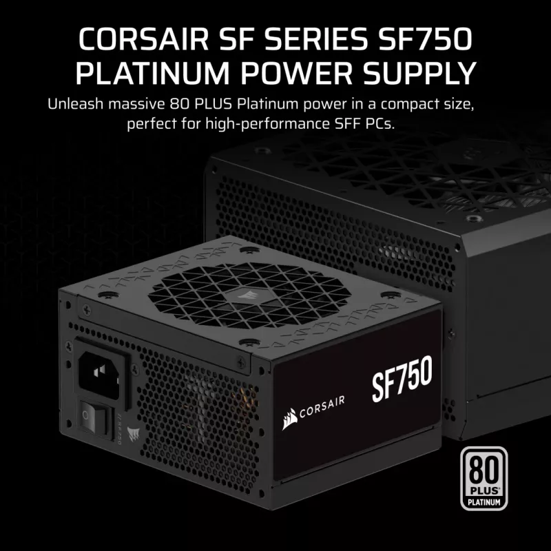 CORSAIR maitinimo blokas - SF serija SF750 pilnai modulinis 80 Plus Platinum SFX