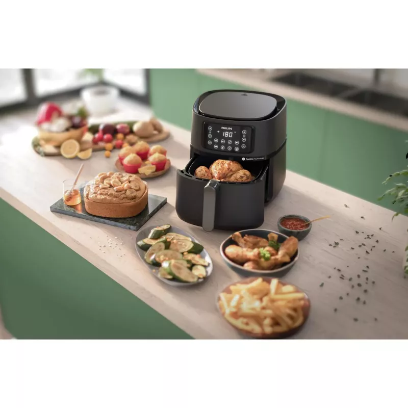 Philips 5000 serijos Airfryer HD9285/90 XXL Connected, Karšto oro gruzdintuvė, 7.2 L, 1.4 kg, Rapid Air, 40 °C, 200 °C