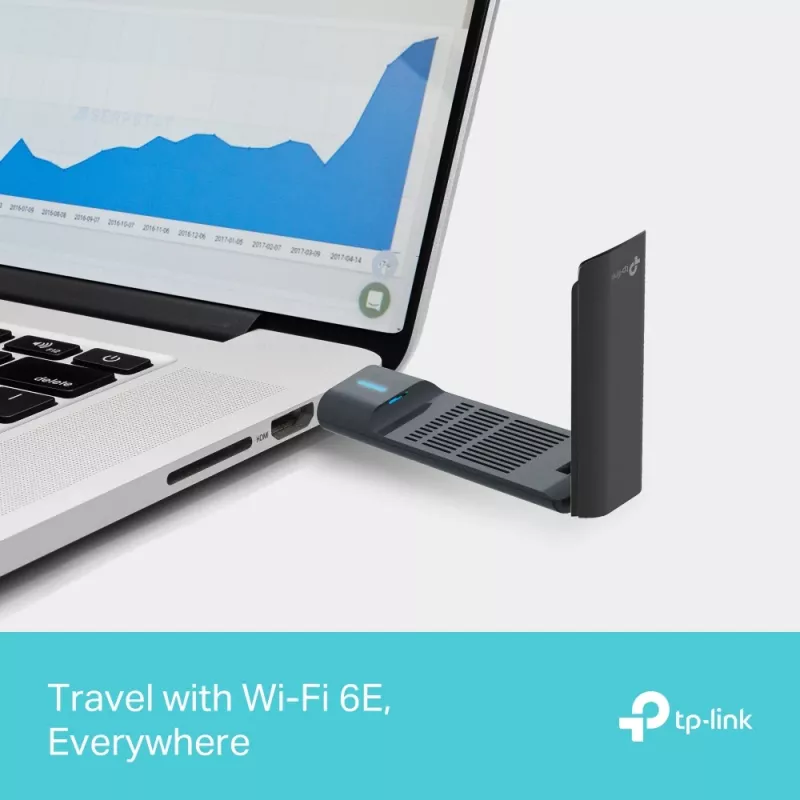 TP-Link Archer AXE5400 Wi-Fi 6E didelio stiprinimo belaidis USB adapteris