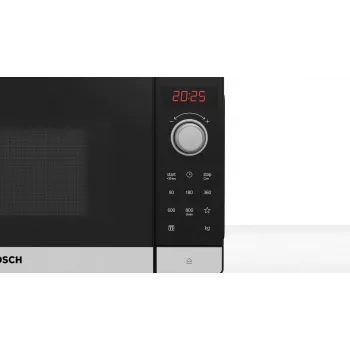 Bosch Serie 2 FFL023MS2 mikrobangų krosnelė Juoda, Nerūdijantis plienas Solo mikrobangų krosnelė Pastatoma 20 L 800 W