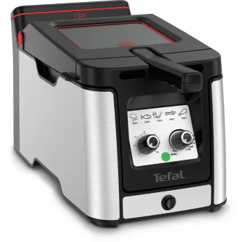 Tefal Clear Duo FR600D viena 0,65 L atskirai stovinti 2000 W gruzdintuvė juoda, nerūdijantis plienas