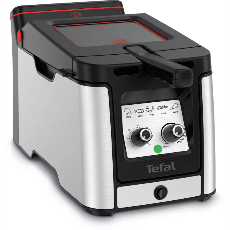 Tefal Clear Duo FR600D viena 0,65 L atskirai stovinti 2000 W gruzdintuvė juoda, nerūdijantis plienas