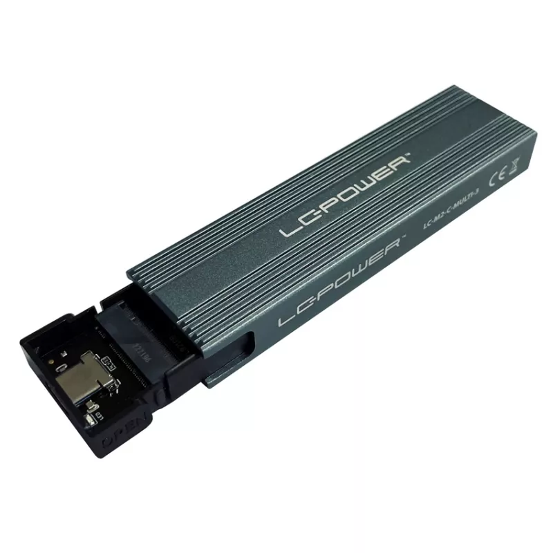 LC-POWER SSD korpusas - M.2 LC-M2-C-MULTI-3 Lc-power USB3.2 M.2-SSD-geh (NVMe & SATA)