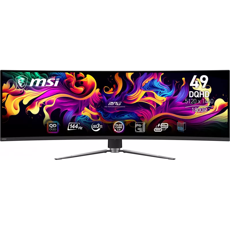 MSI MPG 491CQP QD-OLED kompiuterio monitorius 124,5 cm (49 col.) 5120 x 1440 pikselių DQHD juodas