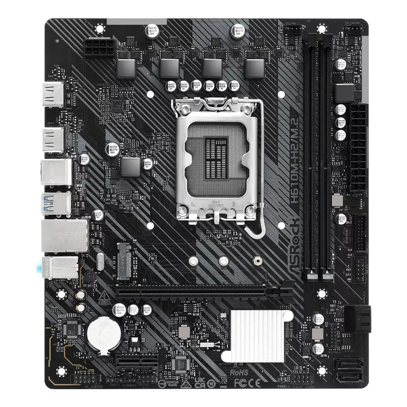 ASRock pagrindinė plokštė H610M-H2/M.2 LGA1700 Intel H610 2 x DDR4 2 x HDMI 2.1 TMDS suderinama mATX