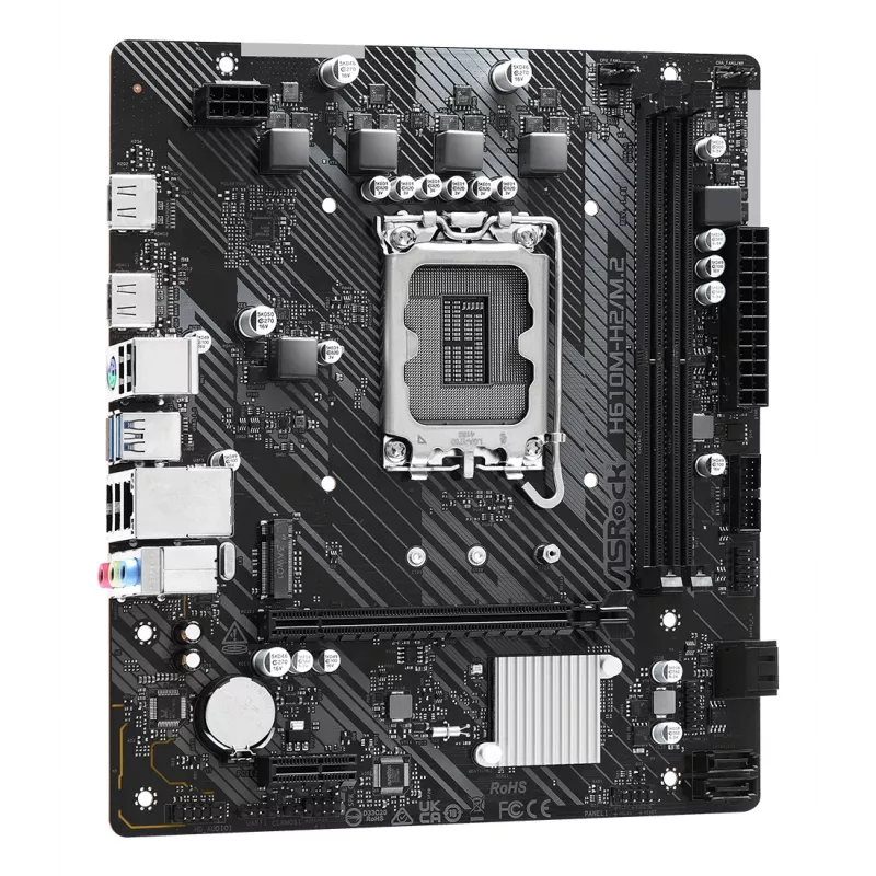 ASRock pagrindinė plokštė H610M-H2/M.2 LGA1700 Intel H610 2 x DDR4 2 x HDMI 2.1 TMDS suderinama mATX