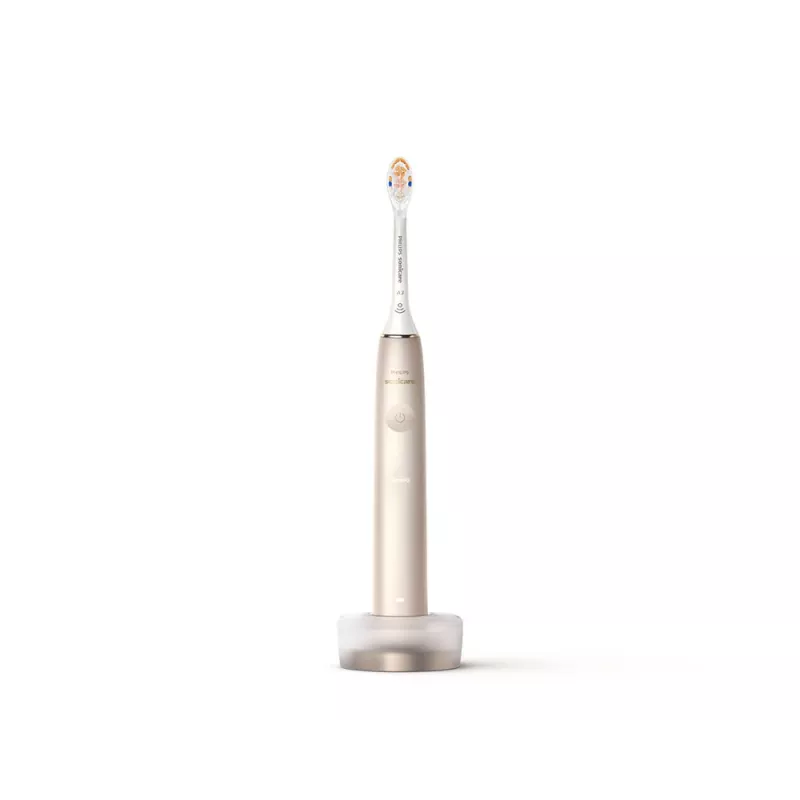 Philips Sonicare DiamondClean Prestige 9900 serijos DiamondClean Prestige HX9992/11 Sonic elektrinis dantų šepetėlis su SenseIQ - šampaninės spalvos