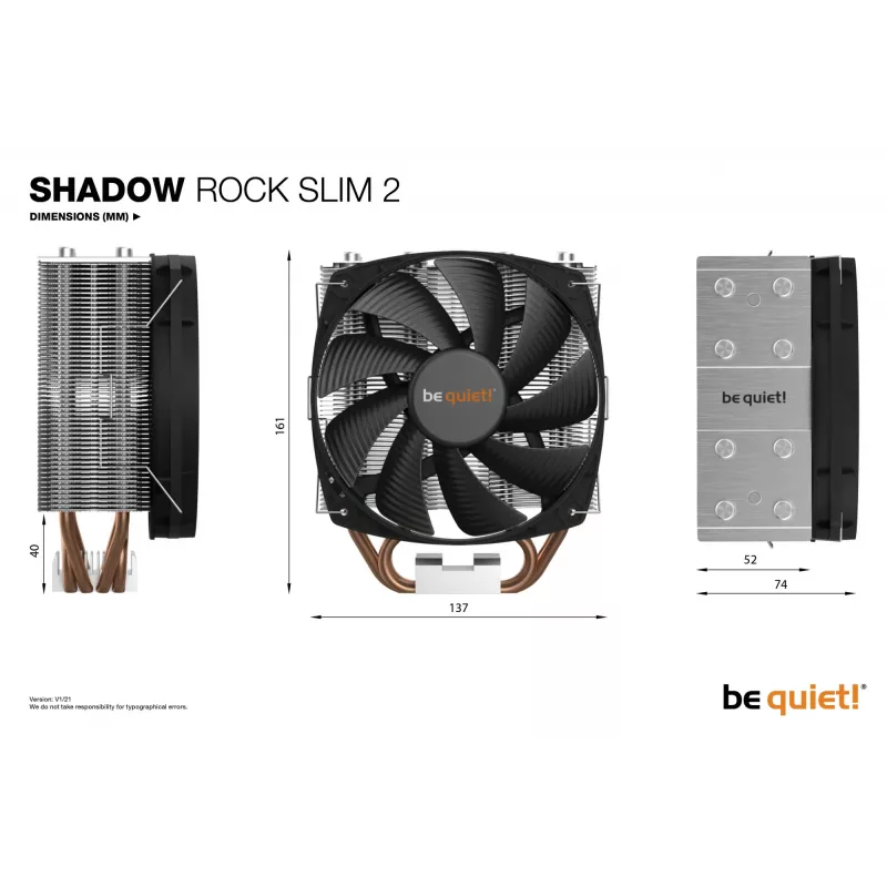 be quiet Shadow Rock plonas 2 procesoriaus aušintuvas