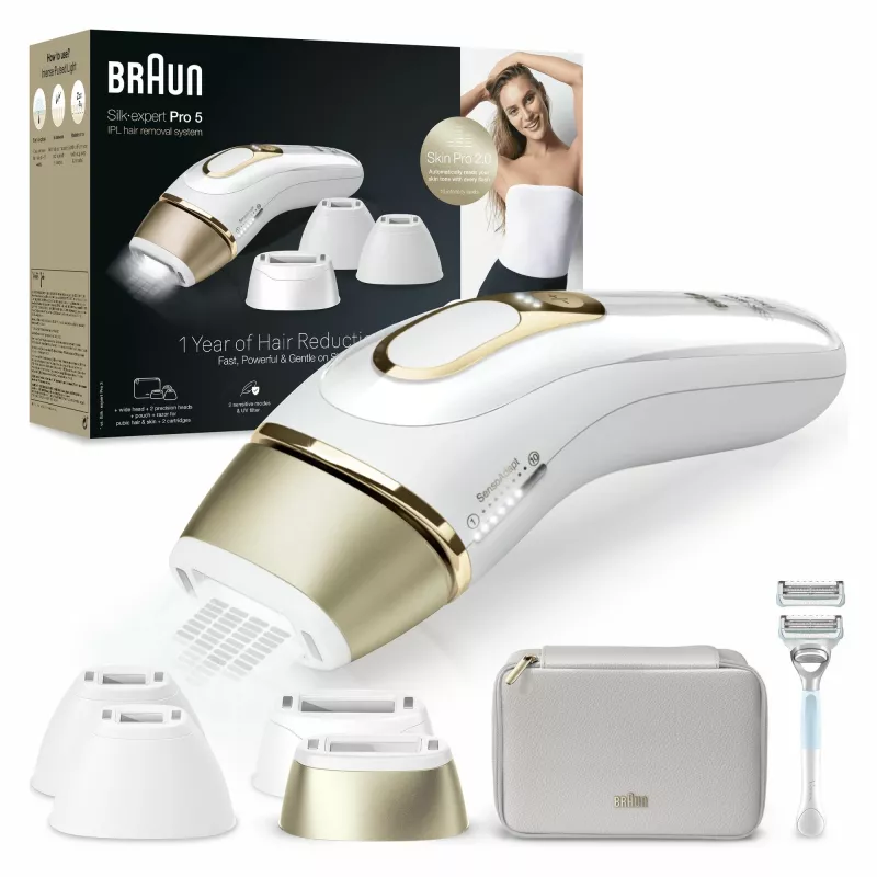 Braun Silk-expert Pro PL5356 Intensyvi impulsinė šviesa (IPL) Auksinis, Baltas
