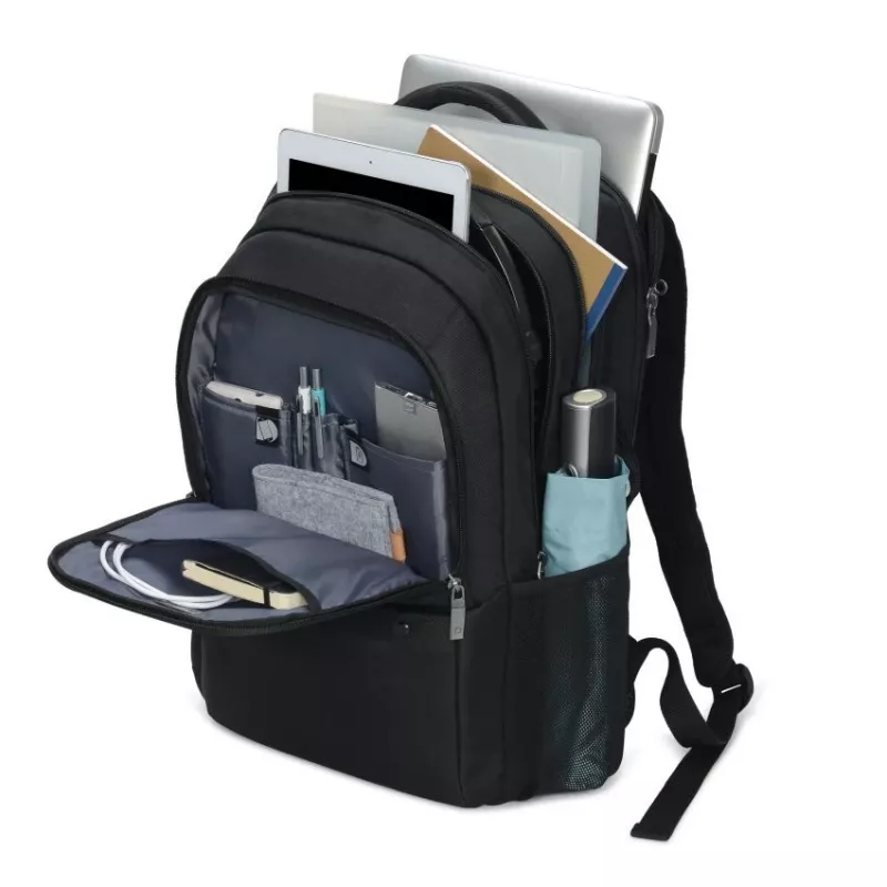 DICOTA Eco Backpack Select – 13–15,6 col. nešiojamojo kompiuterio kuprinė – juoda / perdirbtas PET