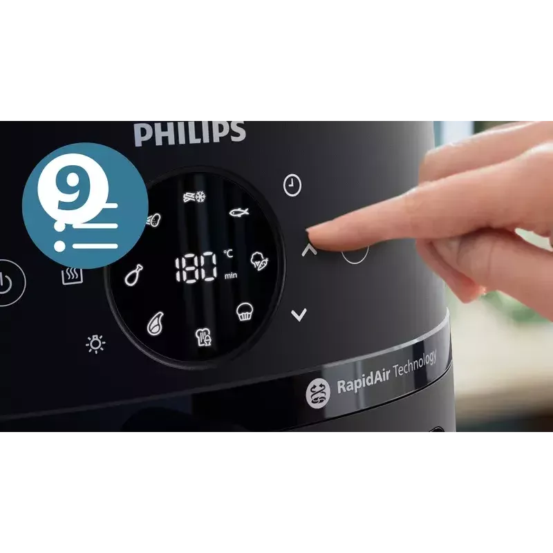 Oro gruzdintuvė Philips NA231/00 2000 serija — 6,2 L, 1700 W, 13 programų, Rapid Air mažo riebumo technologija