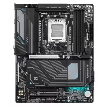 GIGABYTE B850 GAMING X WIFI6E pagrindinė plokštė – AMD Ryzen 9000 serijos procesoriams, 12+2+2 fazių skaitmeninis VRM, iki 8200MHz DDR5 (OC), 1xPCIe 5.0 + 2xPCIe 4.0 M.2, 2.5LAN, WIFI 6E, USB 3.2 Gen 2x2