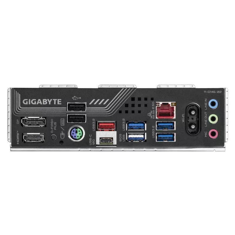 GIGABYTE B850 GAMING X WIFI6E pagrindinė plokštė – AMD Ryzen 9000 serijos procesoriams, 12+2+2 fazių skaitmeninis VRM, iki 8200MHz DDR5 (OC), 1xPCIe 5.0 + 2xPCIe 4.0 M.2, 2.5LAN, WIFI 6E, USB 3.2 Gen 2x2