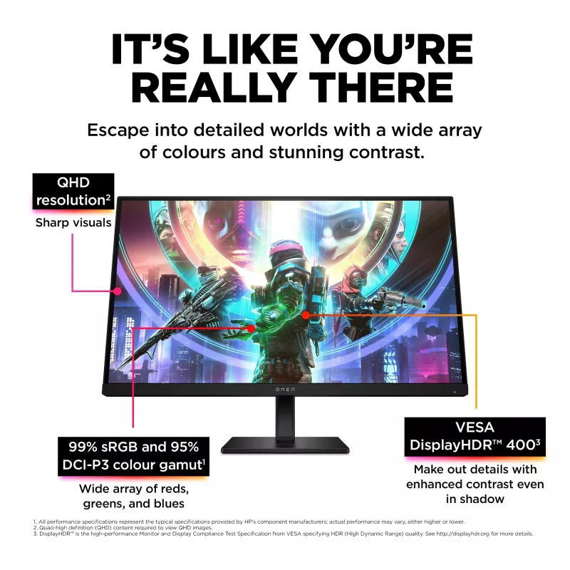 OMEN by HP 27 colių QHD 240Hz žaidimų monitorius - OMEN 27qs