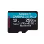 Kingston Technology 256 GB microSDXC Canvas Go Plus Gen4 200R A2 U3 vienetinis paketas be adapterio