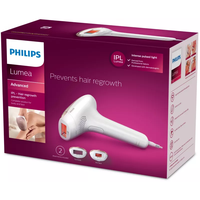 Philips Lumea Advanced SC1997/00 IPL - Plaukų šalinimo prietaisas, Namų impulsinė šviesa (HPL), Auksinė, Balta, 15 min, 1 min, 1 min, 1 min