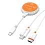 j5create JVAW62 ScreenCast USB-C® belaidžio ekrano HDMI™ plėtiklis, baltas ir oranžinis