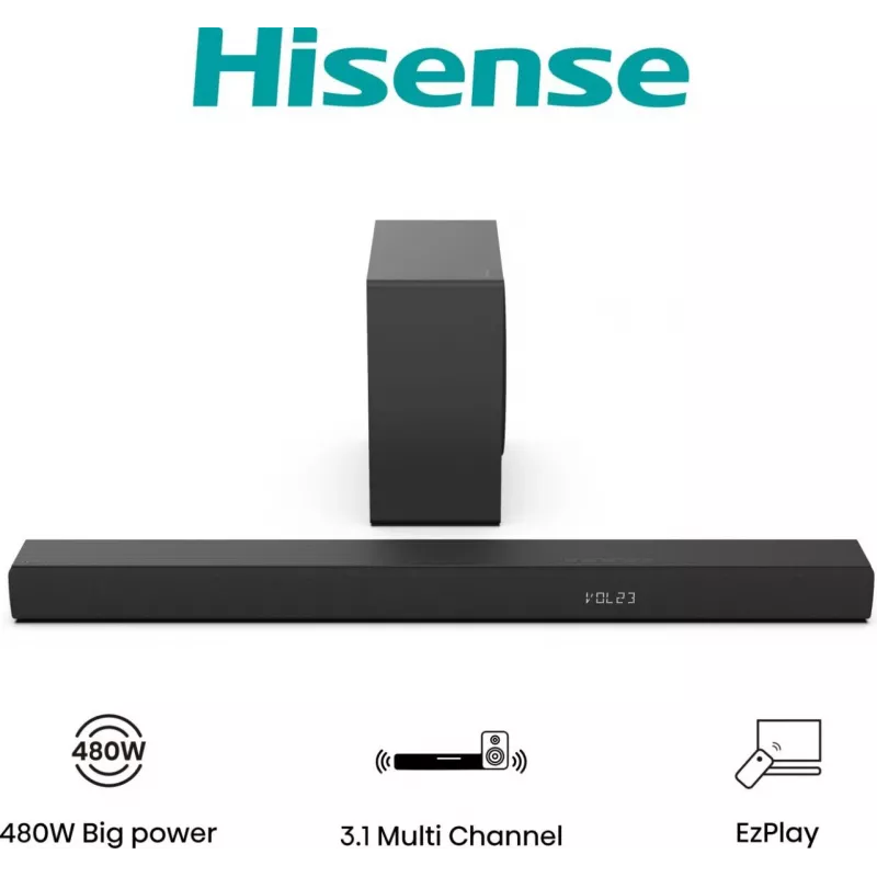 Hisense HS3100 Juoda 3.1 channels 480 W