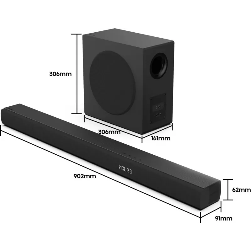 Hisense HS3100 Juoda 3.1 channels 480 W