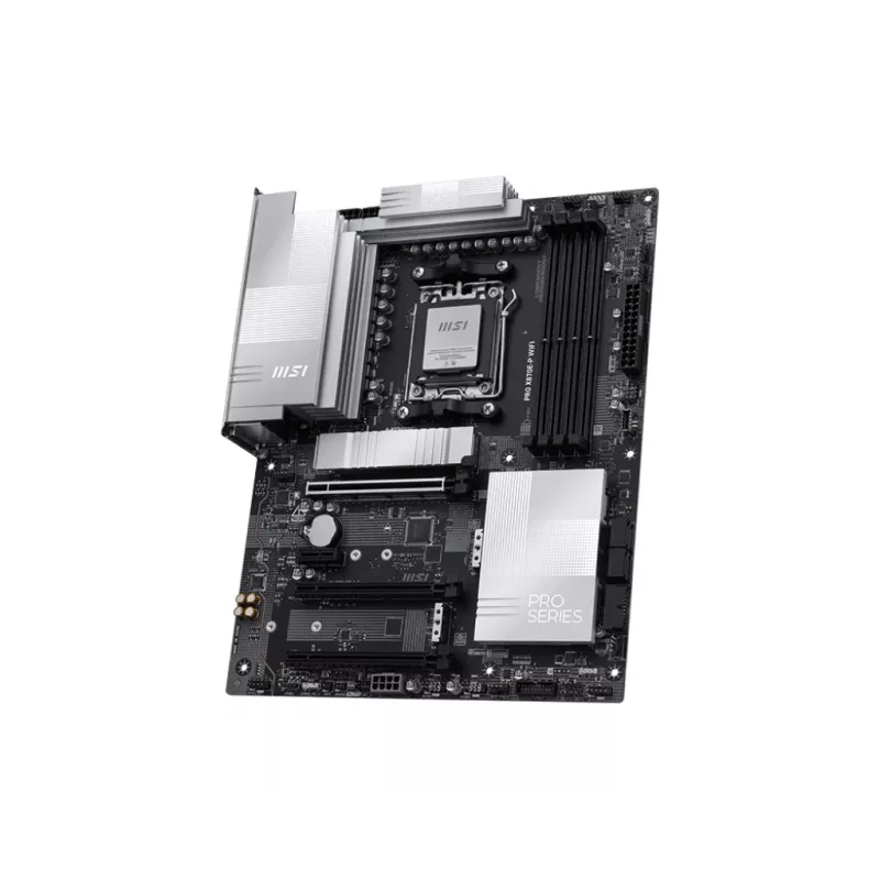 Motininė plokštė MSI PRO X870E-P WIFI ATX — AMD X870E, Socket AM5, DDR5, 4 DIMM, Wi‑Fi 7, 3× M.2, HDMI 2.1