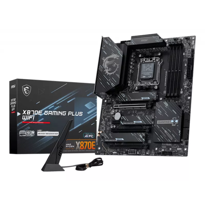 MSI X870E GAMING PLUS WIFI pagrindinė plokštė AMD X870E lizdas AM5 ATX