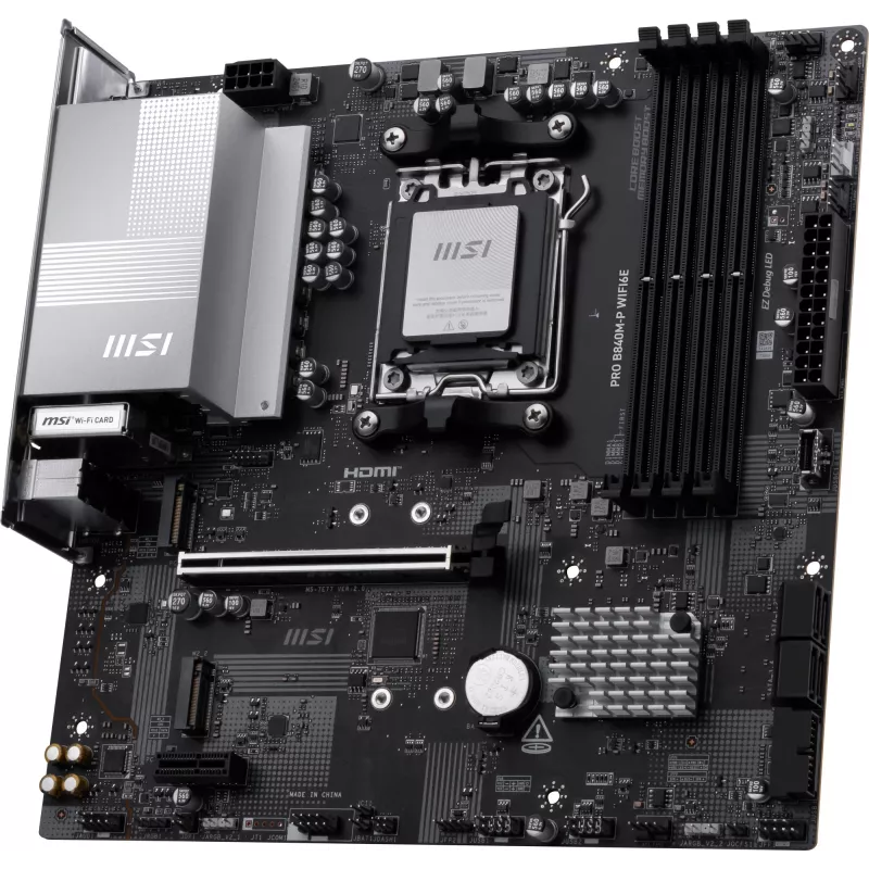 MSI PRO B840M-P WIFI6E pagrindinė plokštė AMD B840 Socket AM5 micro ATX