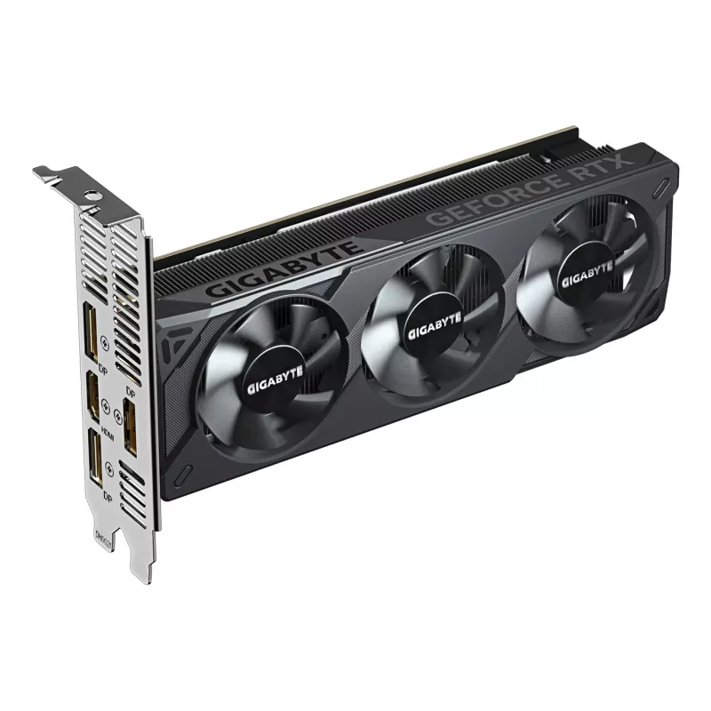 GIGABYTE GeForce RTX 5060 OC Low Profile 8G vaizdo plokštė - 8 GB GDDR7, 128 bitų, PCI-E 5.0, 2512 MHz branduolio dažnis, 3 x DisplayPort, 1 x HDMI, GV-N5060OC-8GL