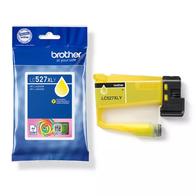 Brother Genuine LC527XLY Didelės talpos rašalo kasetė - Geltona