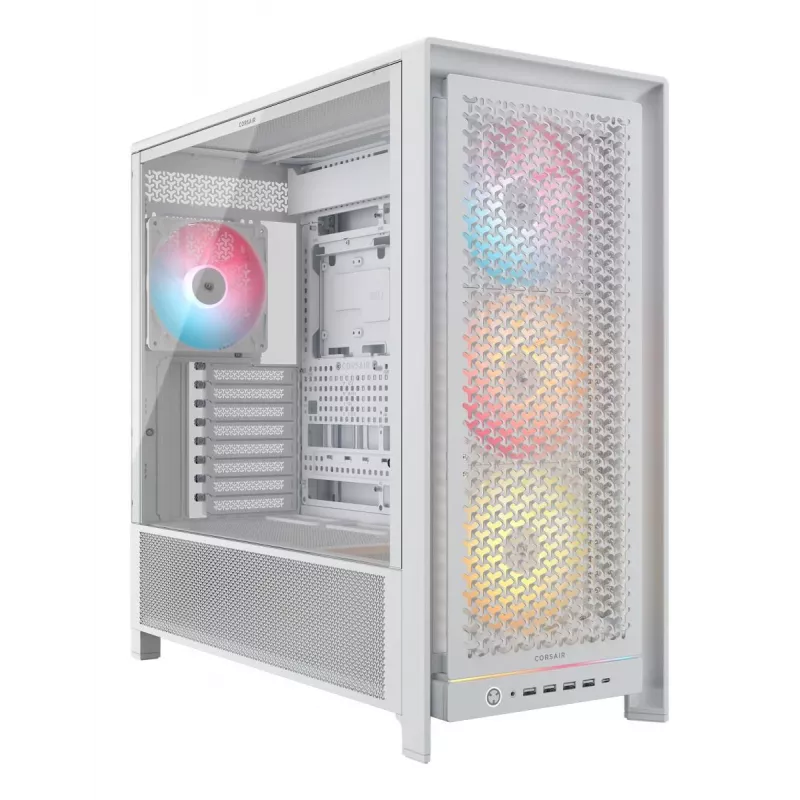 CORSAIR Pc Case - Frame 5000d Rs ArGB High-airflow Mid-tower - White