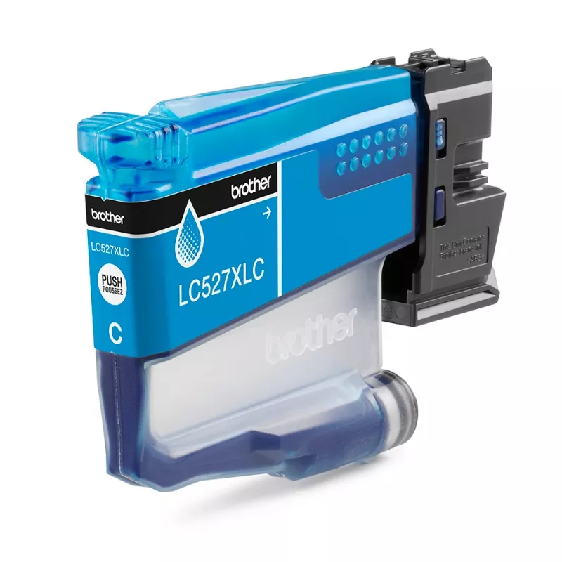 Rašalo kasetė Brother LC527XLC žydra didelės talpos (pigmentinis rašalas, 2000 puslapių, vienetinis paketas)