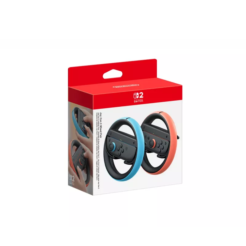 Nintendo Joy-Con 2 Wheel (set of 2), Nintendo Switch 2, Wheel mod, Juoda, Mėlyna, Raudona, Plastikas, Nintendo, Joy-Con 2