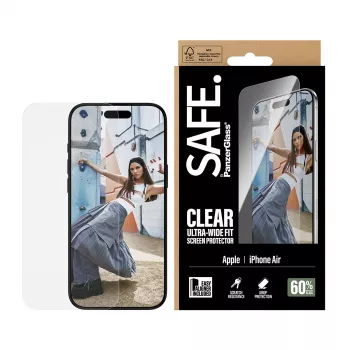 PanzerGlass SAFE. by ® iPhone Air ekrano apsauginis stiklas | Ultra-Wide Fit su EasyAligner