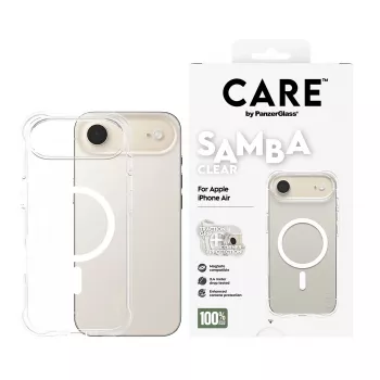 PanzerGlass CARE™ by ® Samba dėklas permatomas su balta MagSafe iPhone Air