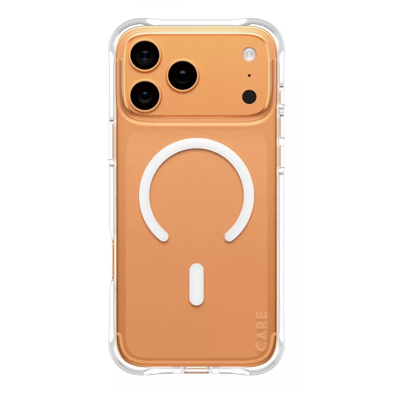 PanzerGlass CARE™ by ® Samba dėklas permatomas su balta MagSafe iPhone 17 Pro Max