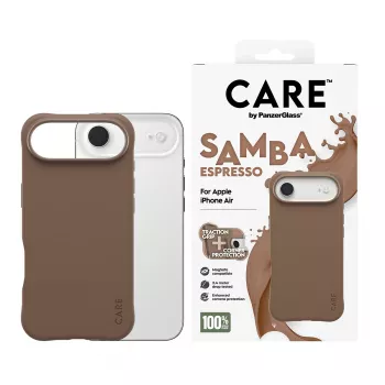 Dėklas PanzerGlass CARE by Fashionable Case Samba Espresso su MagSafe, skirtas iPhone 17 Air