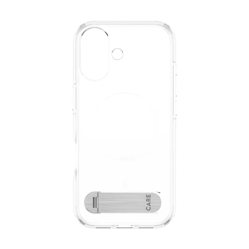 PanzerGlass CARE by Feature dėklas, permatomas su atrama ir MagSafe, skirtas iPhone 17