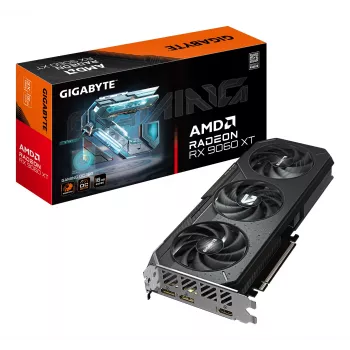 GIGABYTE Radeon RX 9060 XT GAMING OC 16G vaizdo plokštė - 16GB GDDR6, 128bit, PCI-E 5.0, 3320 MHz šerdies dažnis, 2 x DisplayPort, 1 x HDMI, GV-R9060XTGAMING OC-16GD