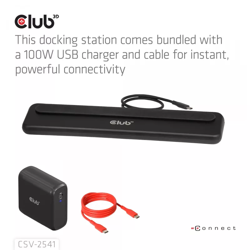 Dokingo stotelė club 3d CSV-2541 USB-C su HDMI ir DisplayPort išvestimis