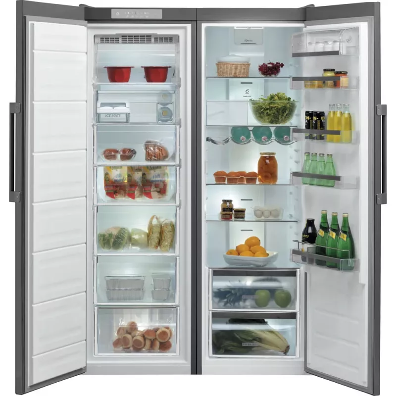 Whirlpool UW8 F2Y XBI F 2 vertikalus šaldiklis, laisvai pastatomas, 263 l, nerūdijantis plienas