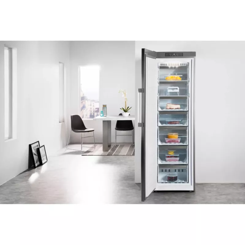 Whirlpool UW8 F2Y XBI F 2 vertikalus šaldiklis, laisvai pastatomas, 263 l, nerūdijantis plienas