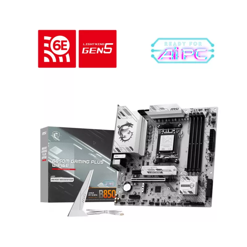 MSI B850M GAMING PLUS WIFI6E pagrindinė plokštė AMD B850 Socket AM5 micro ATX