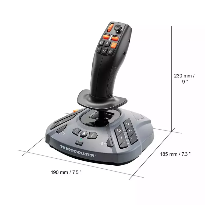 Thrustmaster SimTask FarmStick Juoda Flightstick Analogue / Digital PC, PlayStation 5