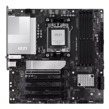 Motininė plokštė MSI PRO B850M-P WIFI micro ATX, AMD B850, Socket AM5, 4×DDR5 DIMM, 3×M.2, Wi‑Fi 7, 5Gb LAN