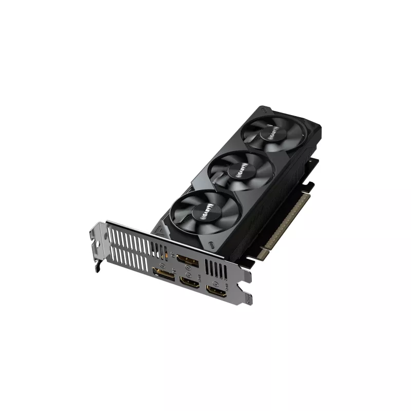 GIGABYTE GeForce RTX 5050 OC Low Profile 8G vaizdo plokštė - 8GB GDDR6, 128bit, PCI-E 5.0, 2587MHz šerdies dažnis, 2 x DP, 2 x HDMI, NVIDIA DLSS 4, GV-N5050OC-8GL