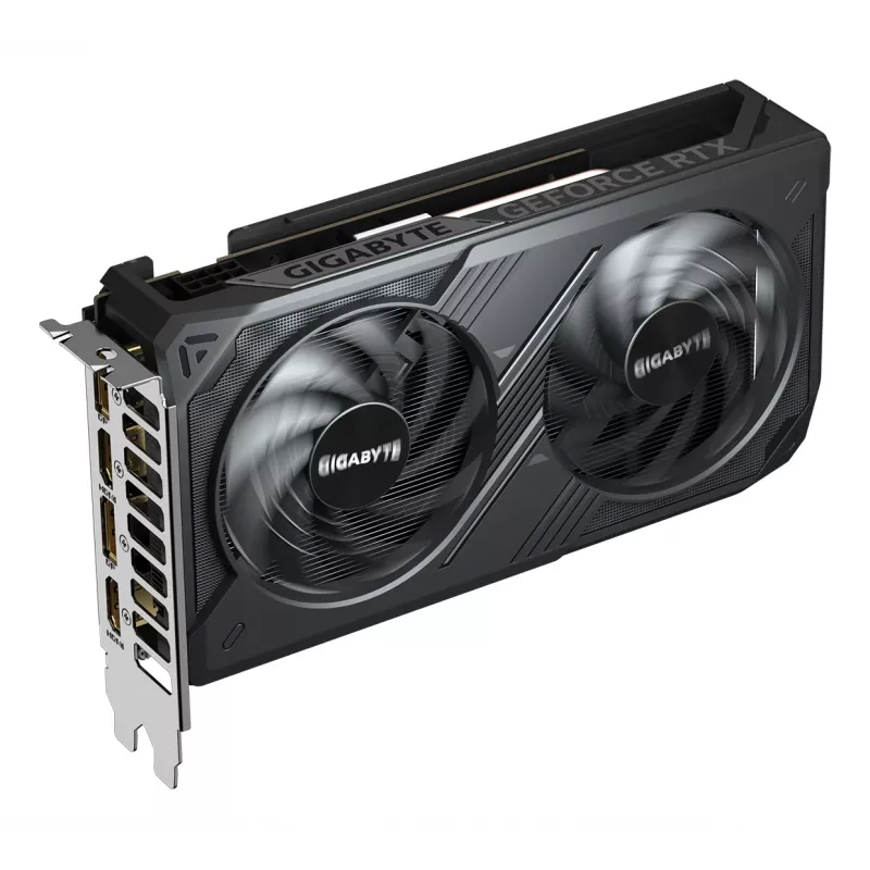 GIGABYTE GeForce RTX 5050 WINDFORCE OC 8G vaizdo plokštė – 8 GB GDDR6, 128 bitų, PCI-E 5.0, 2587 MHz branduolio dažnis, 2 x DP, 2 x HDMI, NVIDIA DLSS 4, GV-N5050WF2OC-8GD