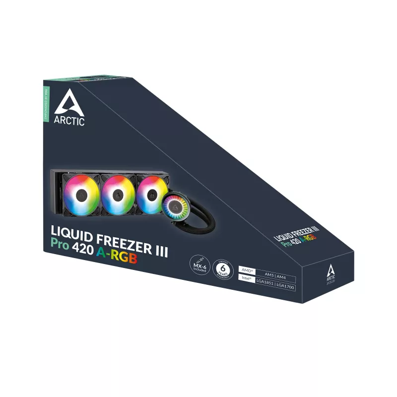 ARCTIC Liquid Freezer III Pro 420 A-RGB Multi Compatible All-in-One CPU vandens aušintuvas su A-RGB