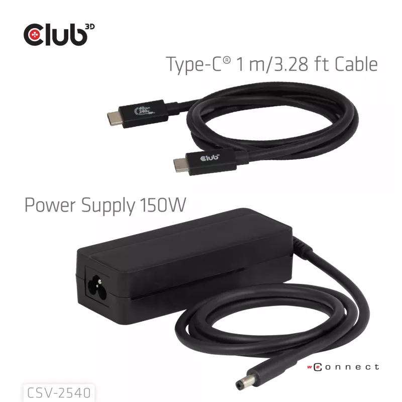 Docking stotelė CLUB 3D 14-1 USB-C Quad Display USB4 su 2× USB 2.0 prievadais